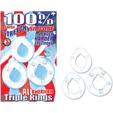 ALL AMERICAN TRIPLE RINGS - CLEAR